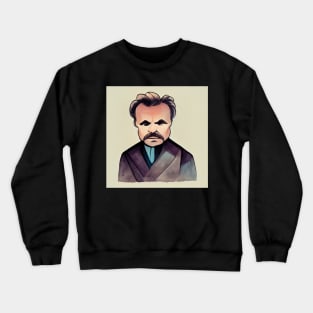 Friedrich Nietzsche portrait | Cartoon style Crewneck Sweatshirt